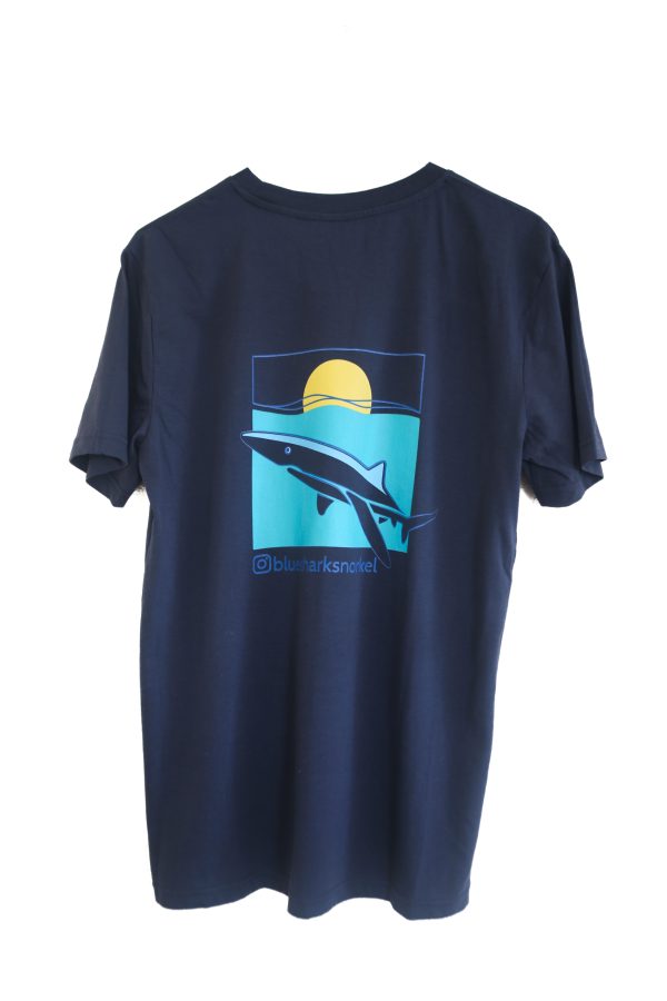 India Blue Back web 1 600x900 - Adults Organic T-Shirt  - Sunrise Shark